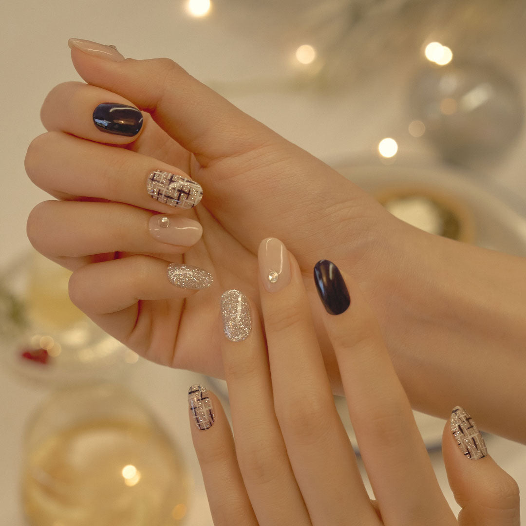 ÉDGEU16 Formal Tweed | Gel Nail Sticker