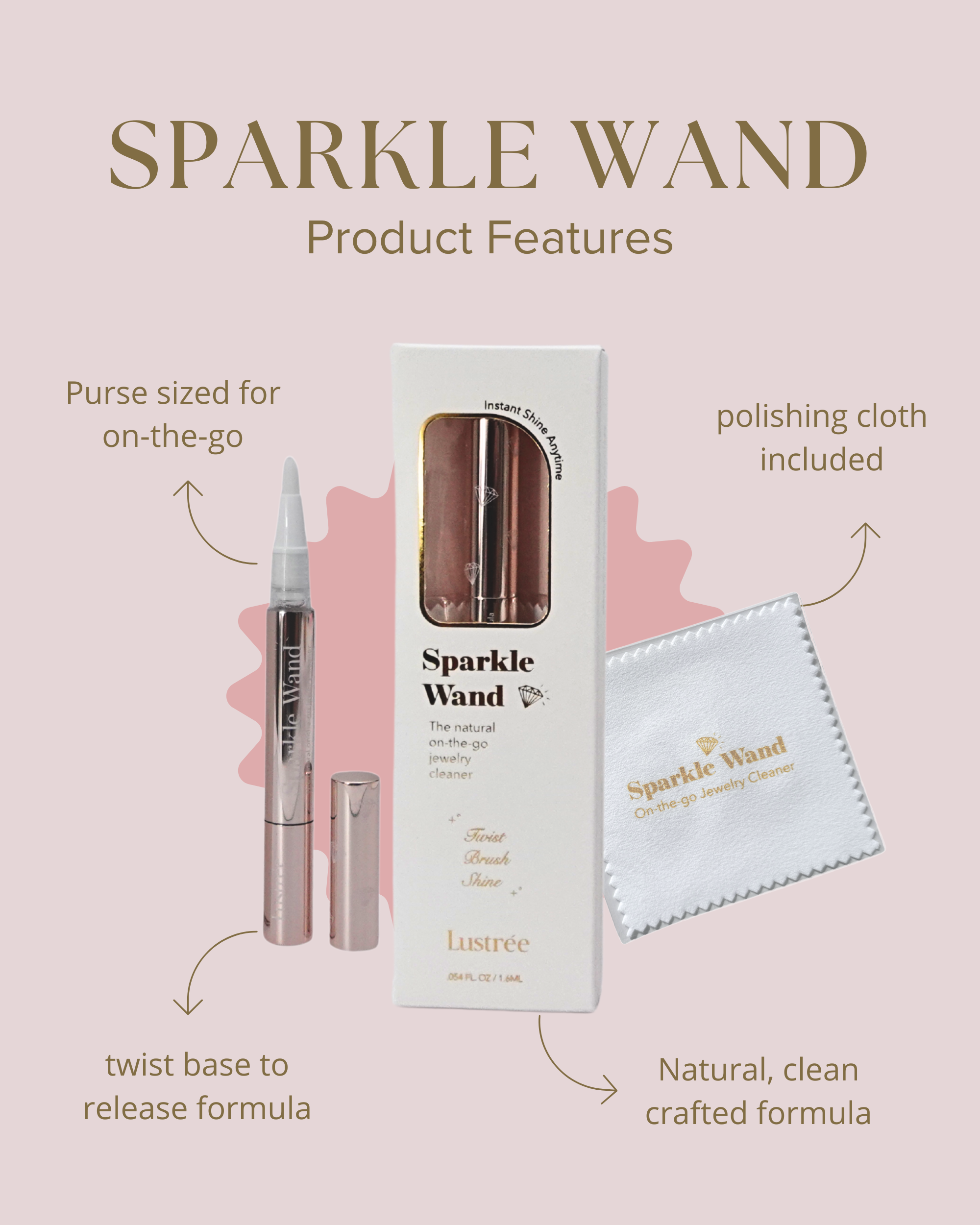 Sparkle Wand : On-the-Go Jewelry Cleaning Pen