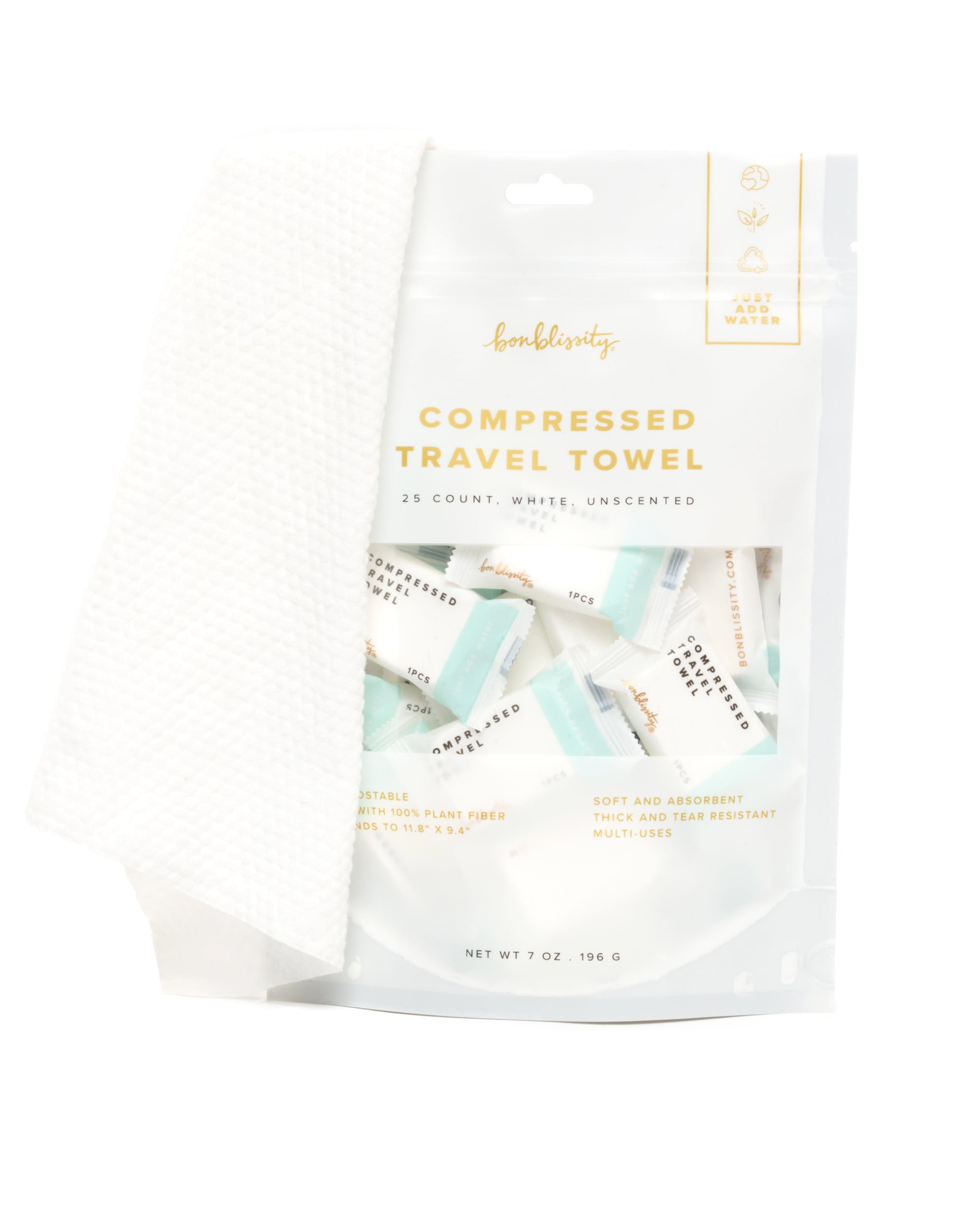 Reusable Blooming Travel Towel - 1 Pack (25 ct)