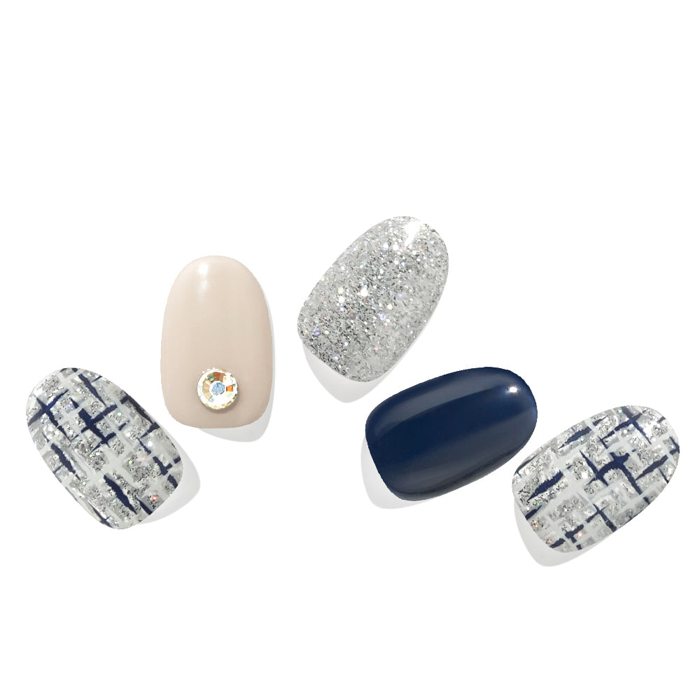 ÉDGEU16 Formal Tweed | Gel Nail Sticker